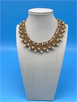 Pearl And Rhinestone Choker Necklace