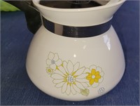 Vintage Corning Ware Floral Daisy 6 Cup Teapot