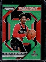 Scoot Henderson Green Prizm Emergent Rookie Card