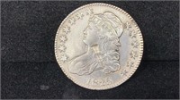 1825 Capped Bust Half Dollar, Obverse Scratch