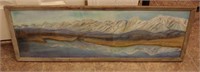 Vintage Framed Mountain Scene