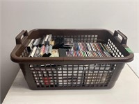 Laundry basket of CDs & cassettes