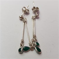 Silver Gemstone Earrings