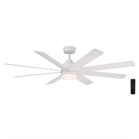$182  Celene 62in LED Matte White Fan