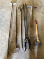 Axe, Pick Axe, Post Hole Digger, Scraper,