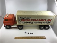 ERTL TOY TRUCK & TRAILER. BEN FRANKLIN