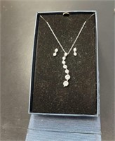 Boxed Sterling Necklace and Earrings
