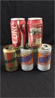 Beer cans Michelob, Coke, Billy Beer