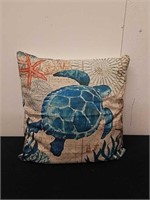 14.5 x 15-in sea turtle throw pillow