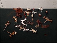 Very miniature Cowboys and Cattle