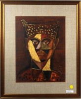 Corneliu Petrescu "Male Portrait" Mixed Media