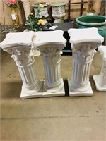 Chalk White Planter Pedestals X 3