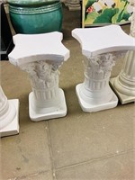 Short chalk white pedestal X 2