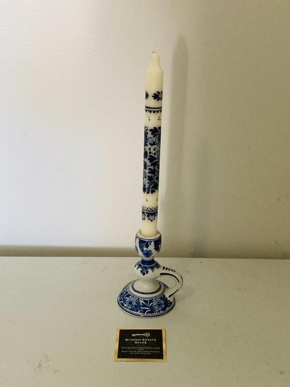Delft Blue Netherlands Candle & Stick