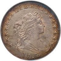 $1 1798 WIDE DATE. PCGS MS62 CAC