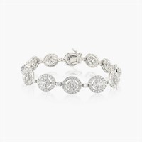 14K WHITE GOLD 7.75CT DIAMOND BRACELET