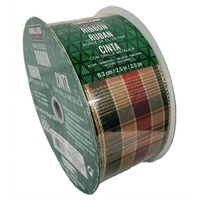 Kirkland Holiday Plaid Ribbon  2.5W X 50 Yards