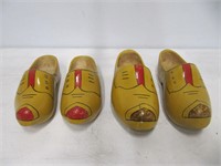 2 PAIR WOODEN SHOES