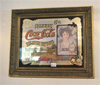 Vintage Coca-Cola Mirror - Frame is Plastic 24" X