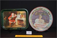 Lot of 2 Coca-cola Trays; 75th Anniversary; Other
