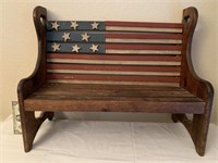 SMALL WOODEN BENCH 25.5 X 21.5