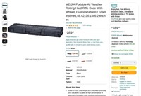 C290  MEIJIA Rifle Case All Weather Foam Inserte