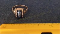 10K Gold & Amethyst Ring Marked LGB