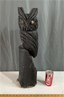 Carved wooden owl