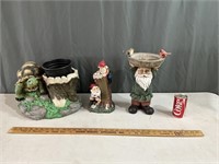 Gnomes amd turtle lawn decor