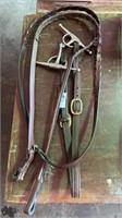 Leather bridle and reins