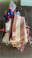 Patriotic decor and flag