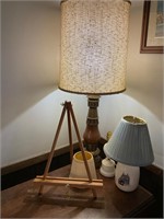 Lamps and easel