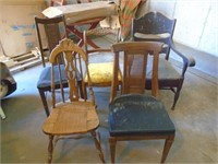 VINTAGE CHAIRS QTY (5)