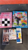 TIC TAC TOE BOOKS ACTIVITIES BOOK PENCILS MARKERS