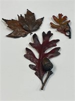NATURE CREATIONS ROCKVILLE MD LEAVES BROOCHES