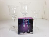 Five Glass Candle Holders