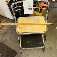 Vintage Folding Step stool & Reacher / Grabber