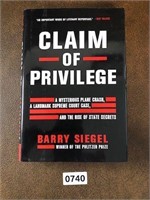 Book Claim of Privilege - Barry Siegel