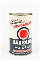 McCOLL-FRONTENAC HAVOLINE MOTOR OIL QT. CAN-FULL