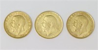 (3) BRITISH SOVEREIGN GOLD COINS