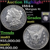 *Highlight* 1884-s Morgan $1 Graded BU+