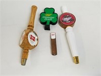 4 "Miller" Beer Tap Handles