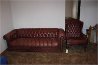 Leather Chair and Couch