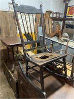antique rocking chair needs seat repair