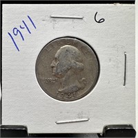 1941 WASHINGTON SILVER QUARTER