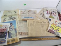 Qty of Vintage News Papers and Magazines