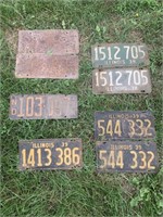 1938 /1939 SETS OF ILLINOIS LICENSE PLATES 1935 ND