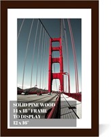 $29  14x18 Brown Solid Wood Picture Frame
