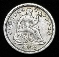 1852 Seated Liberty Silver Half Dime Nice