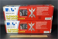 2 New BAL X-Chock Tire Locks